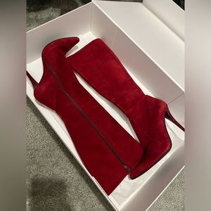 Stuart Weitzman Red Knee-High Boots - Size 8